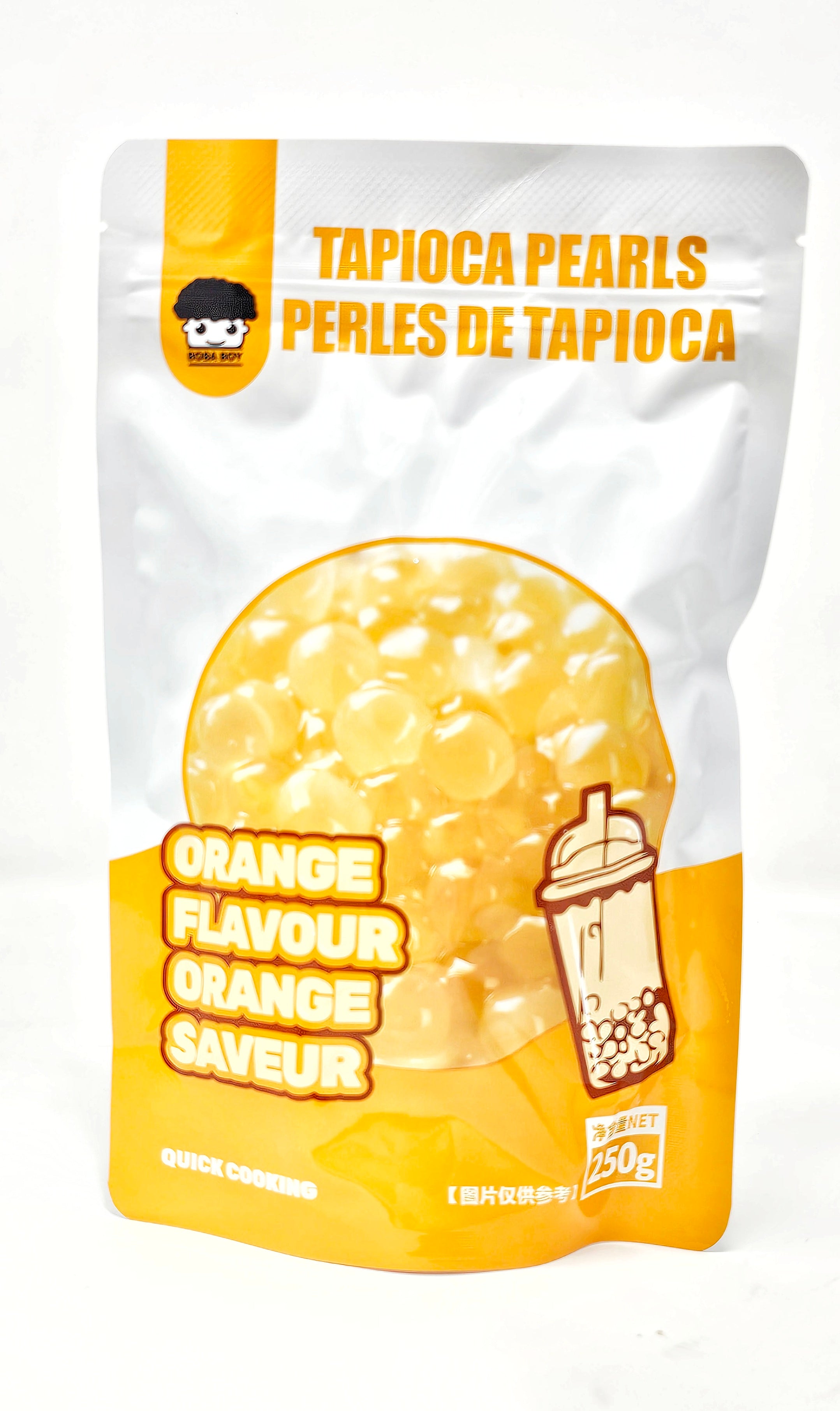 Boba Boy Quick Cooking Tapioca Orange Flavour 250g TastyEnterprises boba boy quick cooking tapioca orange flavour 250g tastyenterprises