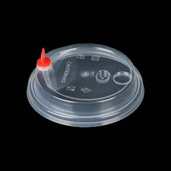 90 PP Clear Dome Lid w/red heart [DT-CN] 90 PP透明凍飲杯蓋 [紅心] [500pcs/case]