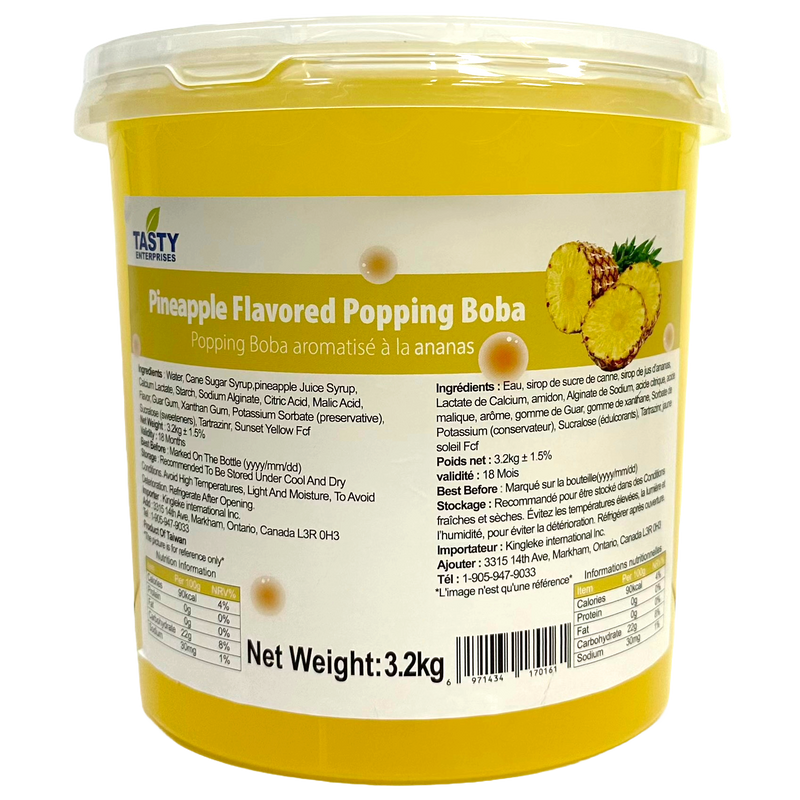 "Tasty" Pineapple Popping Boba "Tasty" 鳳梨爆爆珠 [3.2kg]