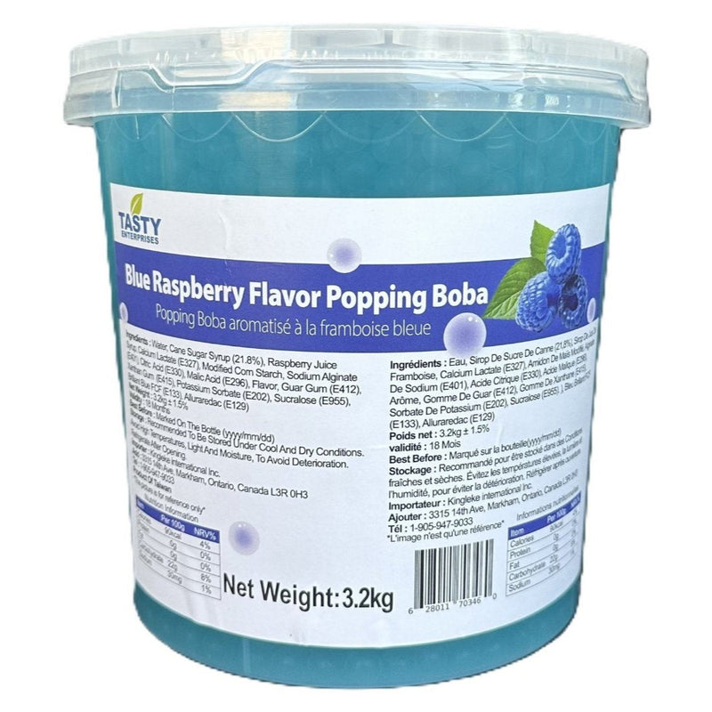 "Tasty" Blue Raspberry Popping Boba "Tasty"藍色覆盆子爆爆珠 [3.2kg]