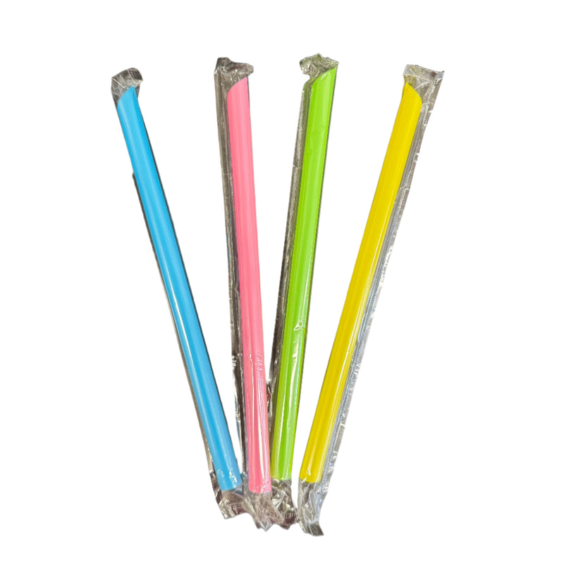 "Tasty" Plastic Straw - Multicolor, Wrapped 9"包套彩色塑料吸管[12*230mm] [2000pc/case]