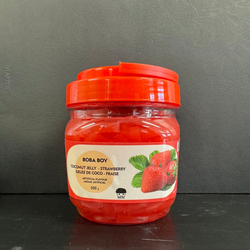 "Boba Boy" Coconut Jelly - Strawberry (500g)